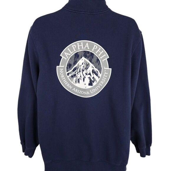 Vintage Alpha Phi Sweatshirt Mens Size Large Y2K Northern Arizona Lumberjacks - Picture 1 of 6